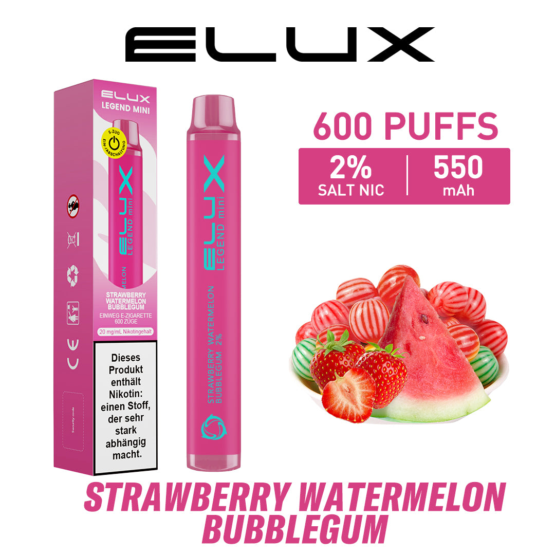 ELUX Legend Strawberry Bubble Gum Watermelon ELUX Legend Strawberry Bubble Gum Watermelon