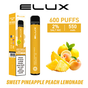 ELUX Bar 600 Sweet Pineapple Peach Lemonade Ice