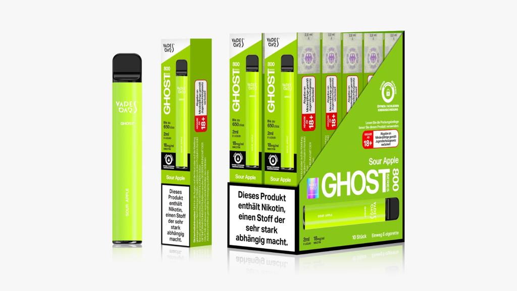 Vapes Bars Ghost 800 - Sour Apple Vapes Bars Ghost 800 - Sour Apple